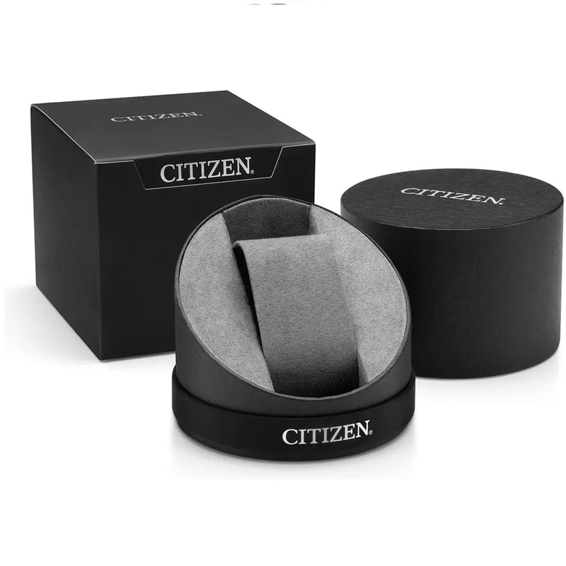 Citizen Ladies Stainless Steel Black Strap Eco-Drive Watch EW3261-06A