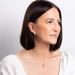 9ct Yellow Gold Large Ridged Teardrop Stud Earring
