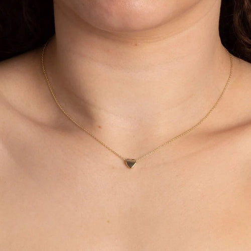 9ct Rose Gold Heart Charm Necklace