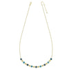 9ct Yellow Gold Multi Blue Topaz Necklet