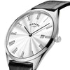 Rotary Gents Ultra Slim Black Strap Quartz Watch GS08010/01