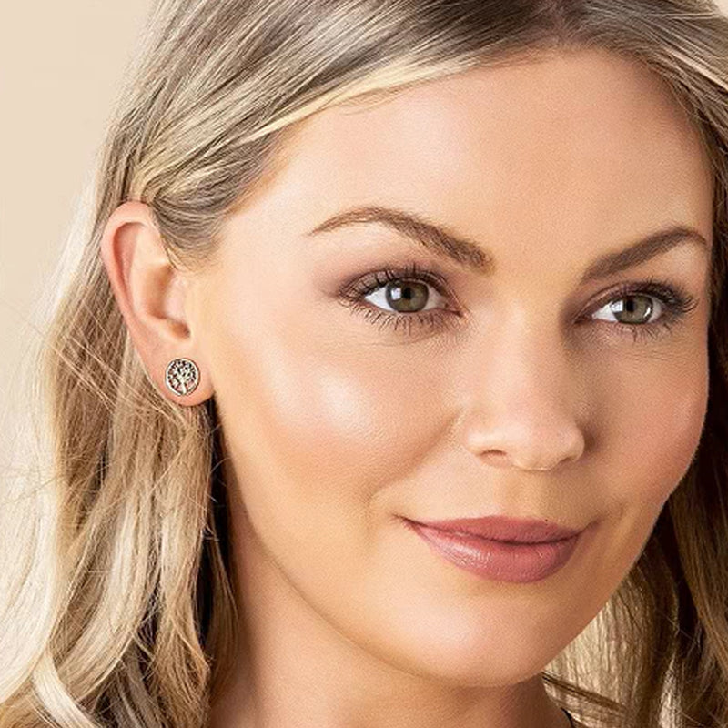 Clogau 9ct Yellow/Rose Gold Tree Of Life Stud Earring GTOL0009