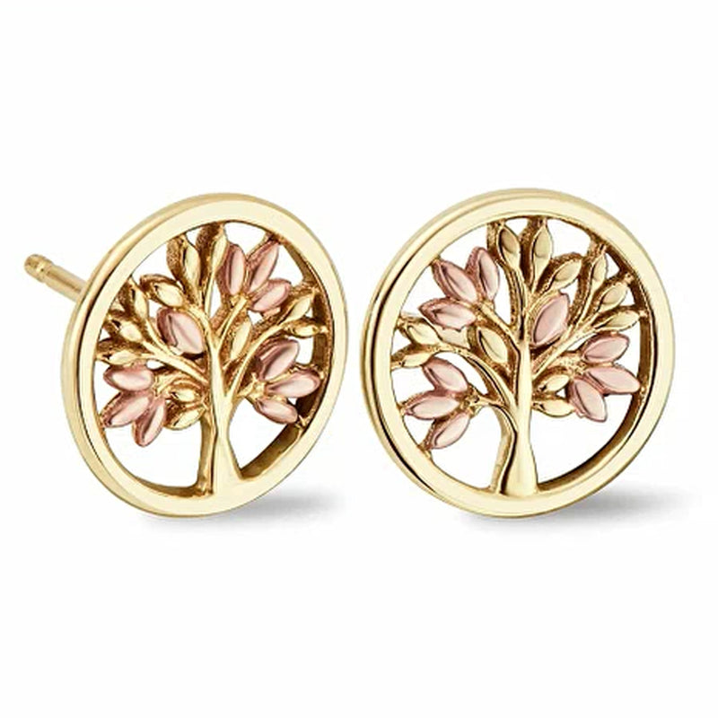 Clogau 9ct Yellow/Rose Gold Tree Of Life Stud Earring GTOL0009