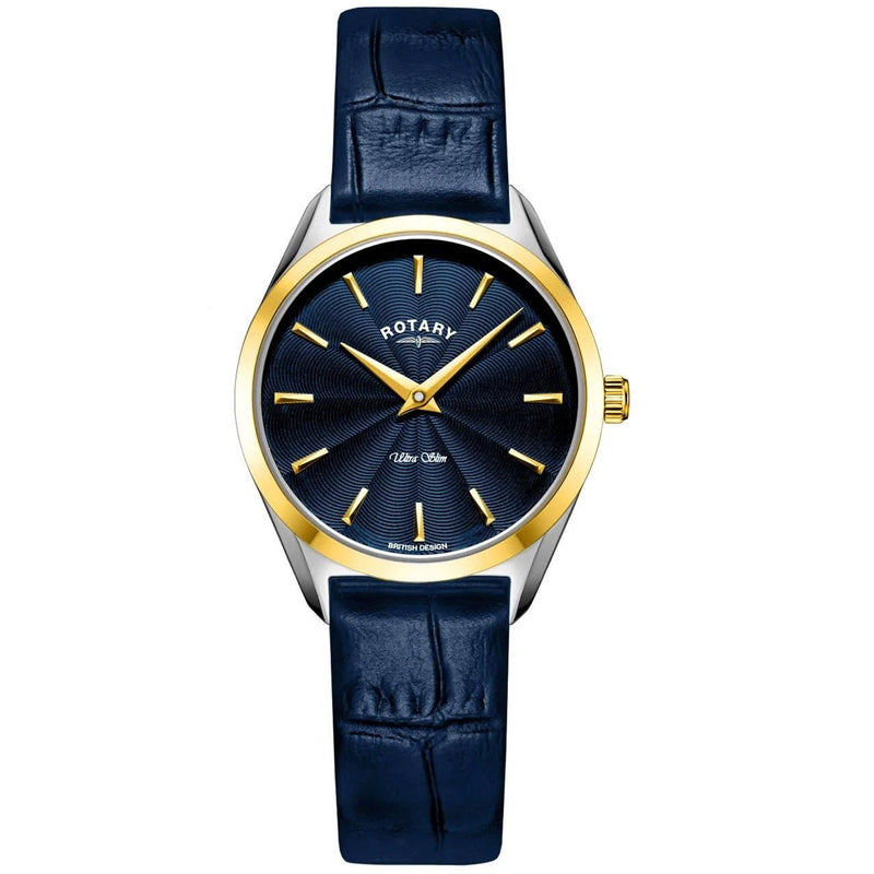 Rotary Ladies Ultra Slim Navy Dial & Strap Quartz Watch LS08011/05