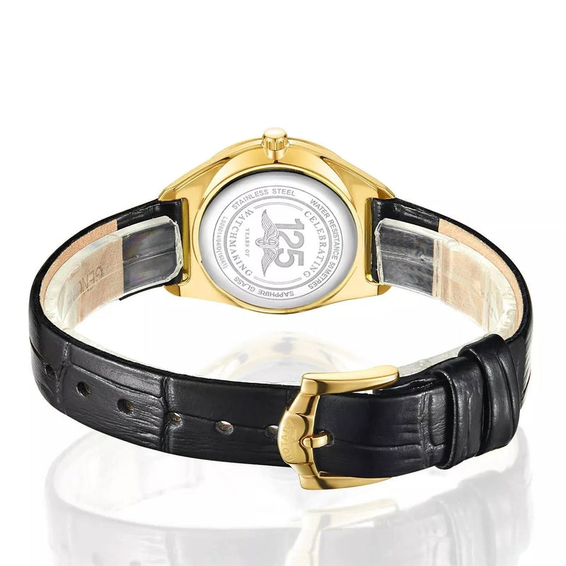 Rotary Ladies Ultra Slim Black Leather Strap Watch LS08013/03