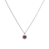 DF RED & WHITE CZ CLUSTER NECKLACE
