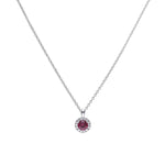 DF RED & WHITE CZ CLUSTER NECKLACE