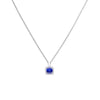 Diamonfire Blue & Clear Cubic Zirconia Cushion Cut Pendant & Chain