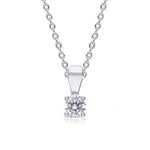 Diamonfire Silver 1ct Cubic Zirconia Solitaire Pendant & Chain