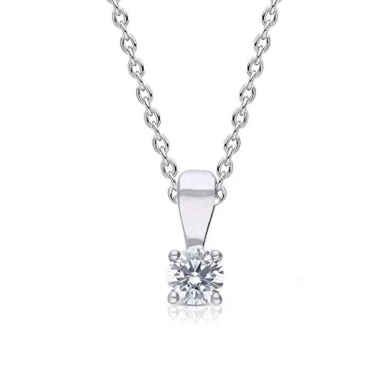 Diamonfire Silver 1ct Cubic Zirconia Solitaire Pendant & Chain