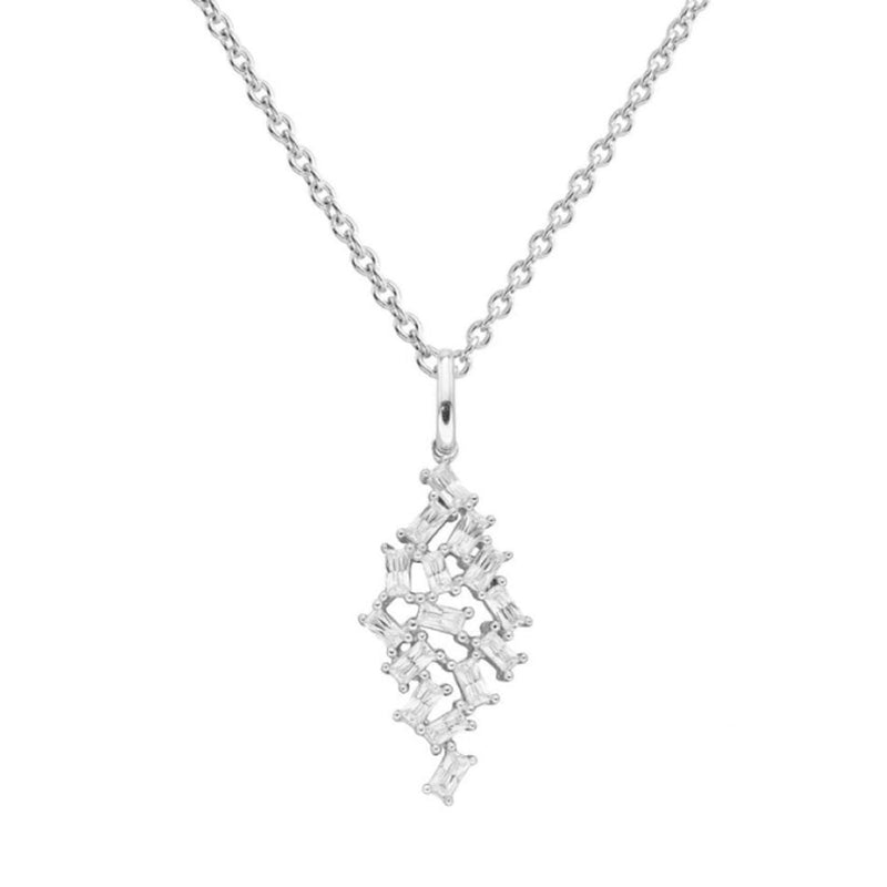 Diamonfire Silver Cubic Zirconia Scatter Pendant & Chain