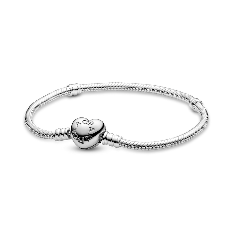 PANDORA MOMENTS HEART CLASP SNAKE CHAIN BRACELET