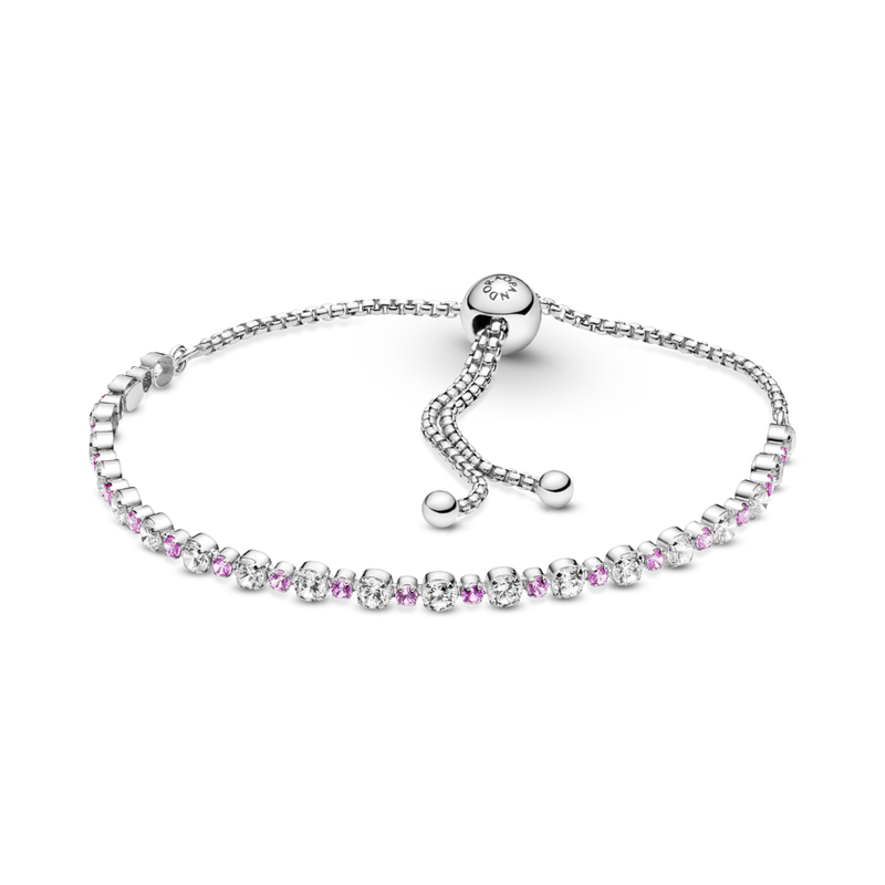 PINK & CLEAR SPARKLE SLIDER BRACELET