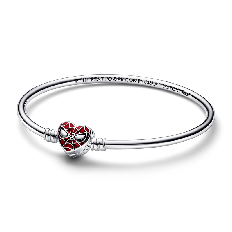 PANDORA MOMENTS MARVEL SPIDER-MAN MASK CLASP BANGLE