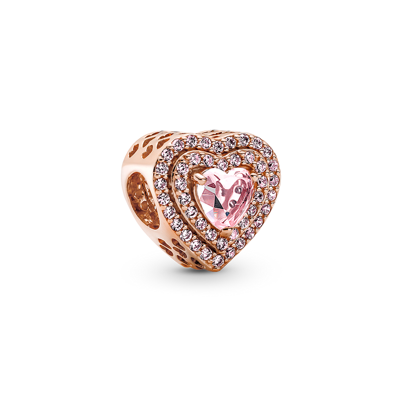 SPARKLING LEVELLED HEART CHARM