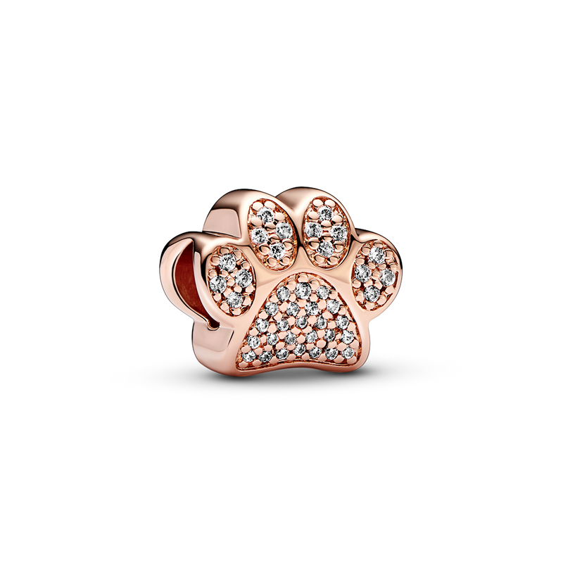 SPARKLING PAW PRINT CHARM