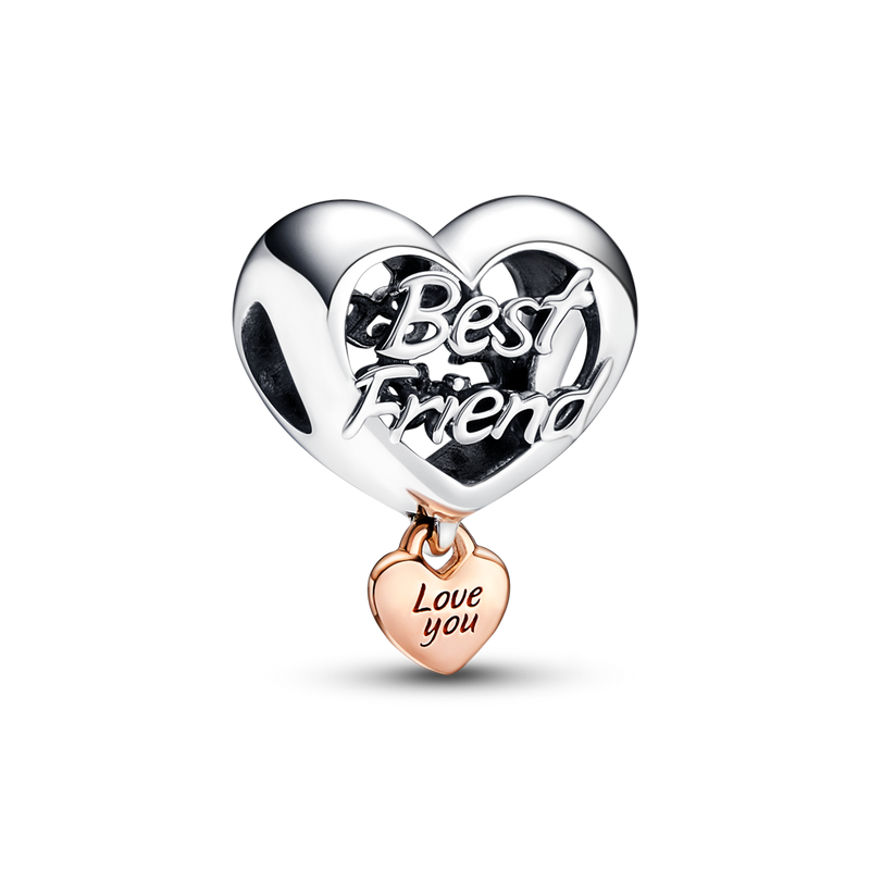 LOVE YOU BEST FRIEND HEART CHARM