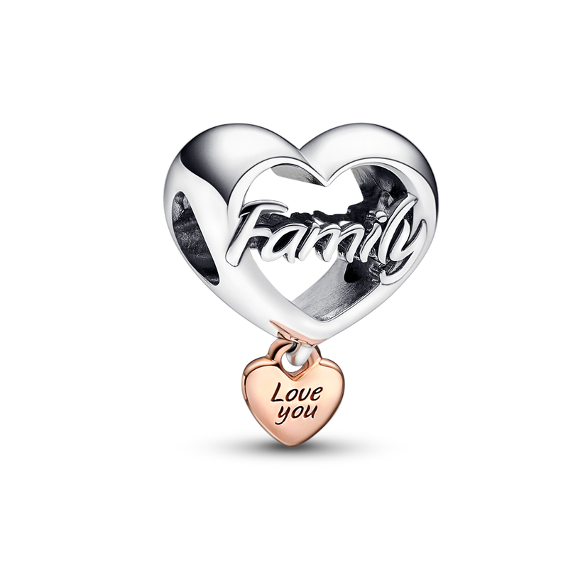 LOVE YOU FAMILY HEART CHARM