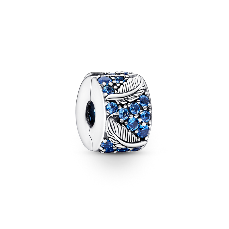CURVED FEATHER & PAVÉ CLIP CHARM