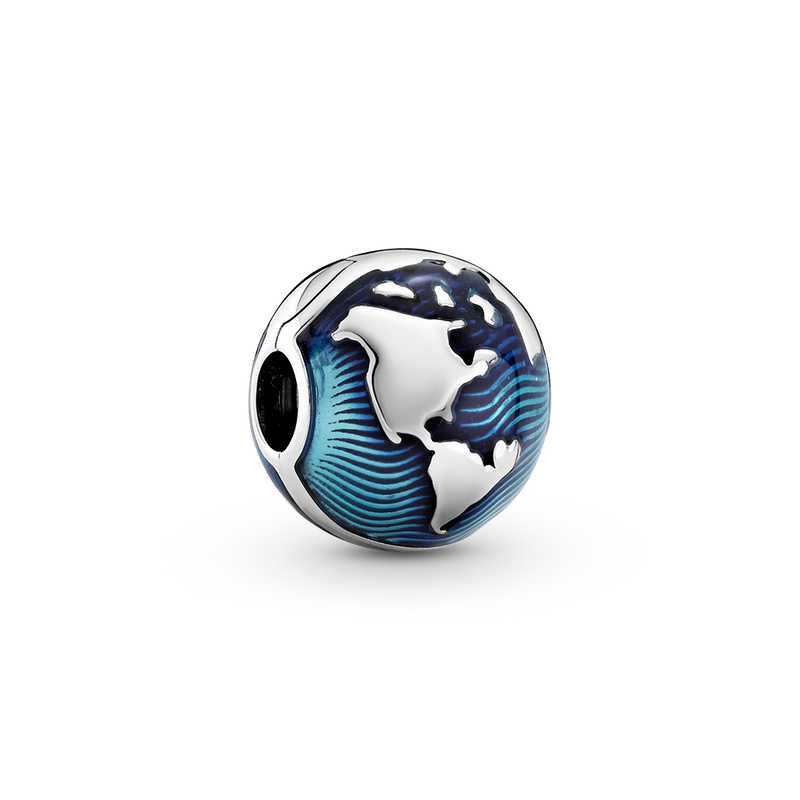 BLUE GLOBE CLIP CHARM