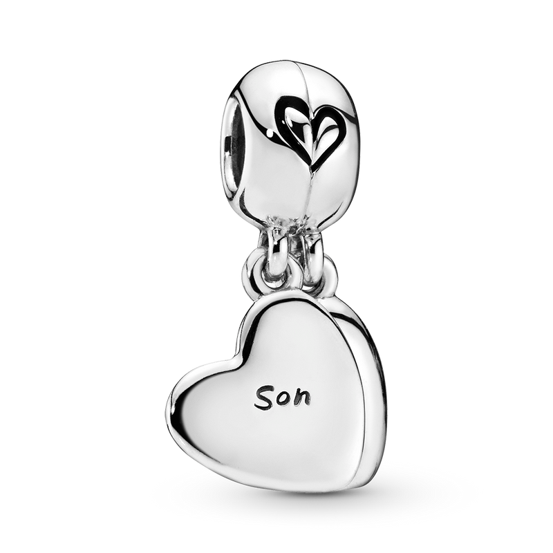 MOTHER & SON HEART SPLIT DANGLE CHARM