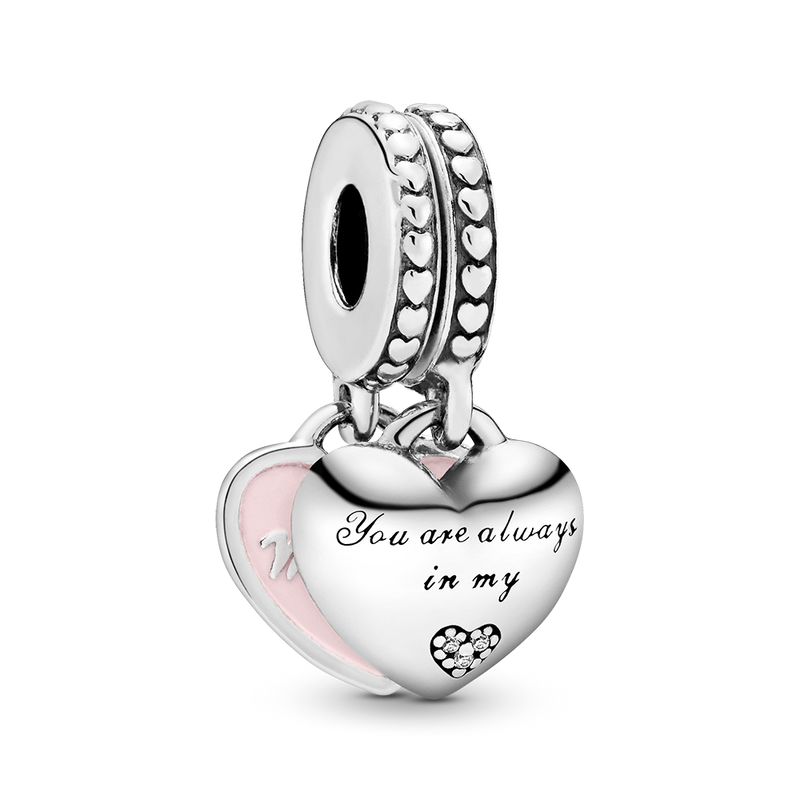 MOTHER & DAUGHTER HEARTS DANGLE CHARM