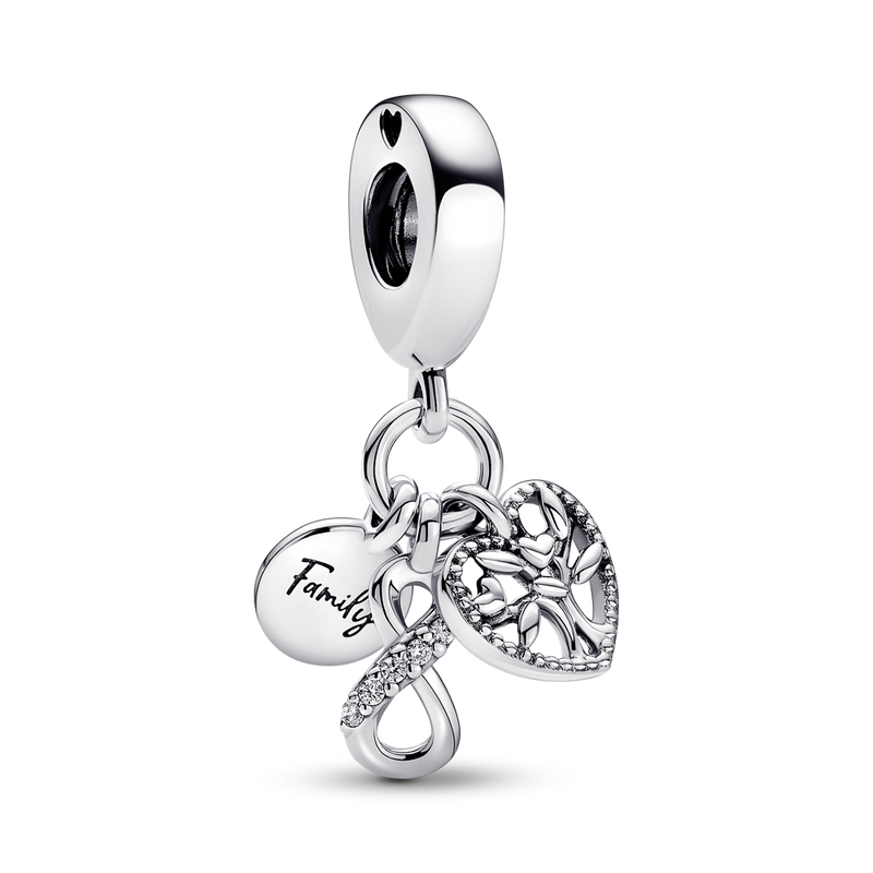 FAMILY INFINITY TRIPLE DANGLE CHARM
