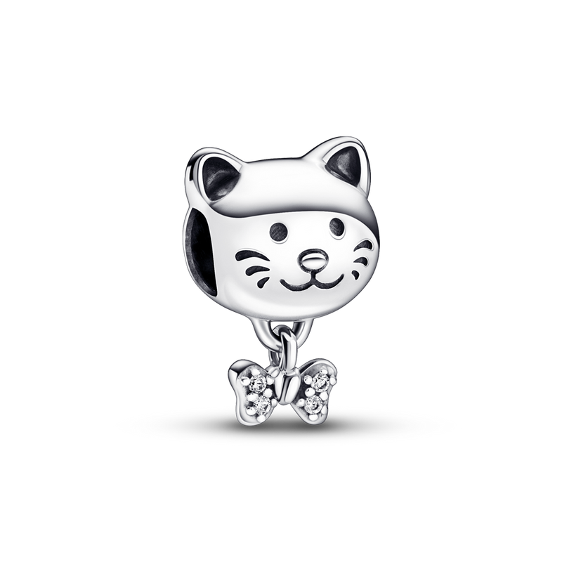 PET CAT & BOW CHARM