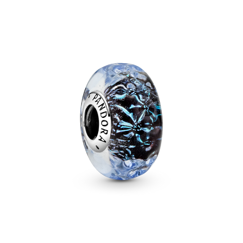WAVY DARK BLUE MURANO OCEAN CHARM