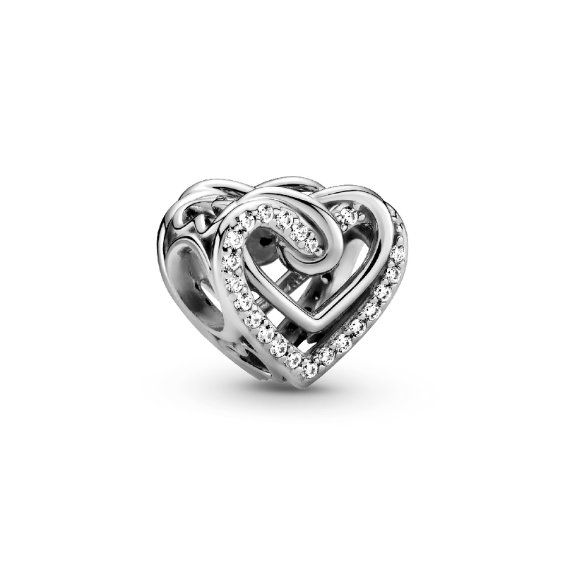 SPARKLING ENTWINED HEARTS CHARM