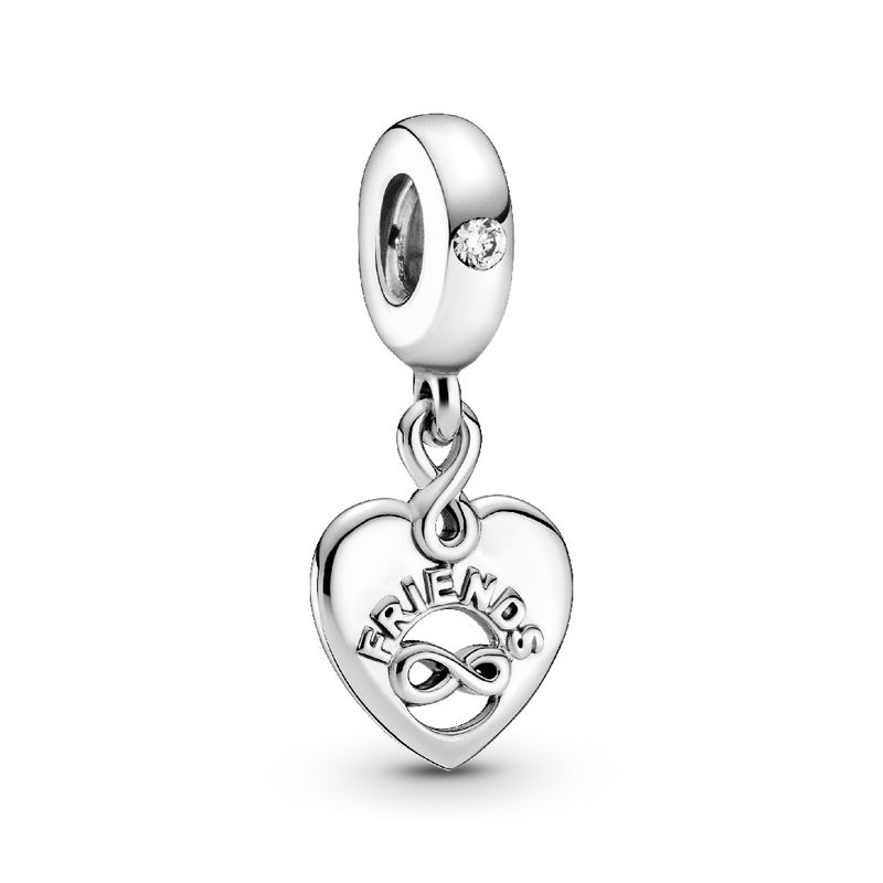 FRIENDS FOREVER HEART DANGLE CHARM