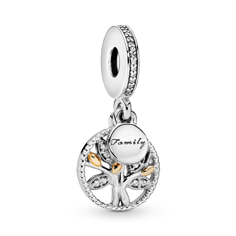 SPARKLING FAMILY TREE DANGLE CHARM