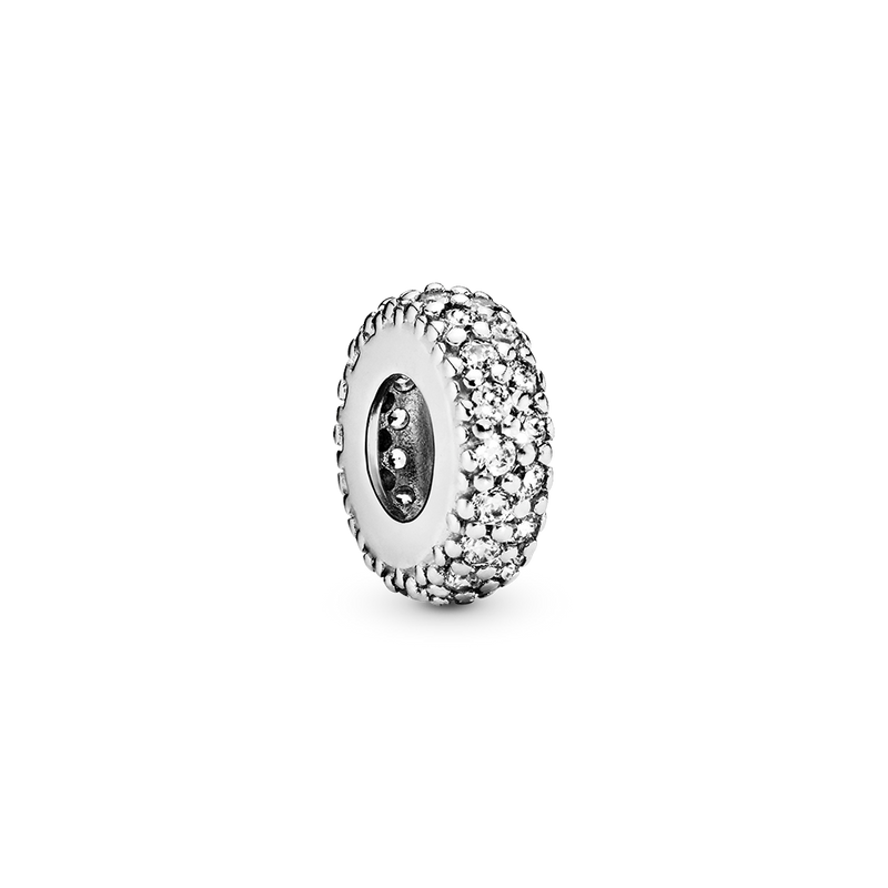 CLEAR SPARKLE SPACER CHARM