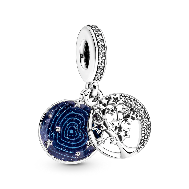 DOUBLE DANGLE TREE & GALAXY MOON CHARM