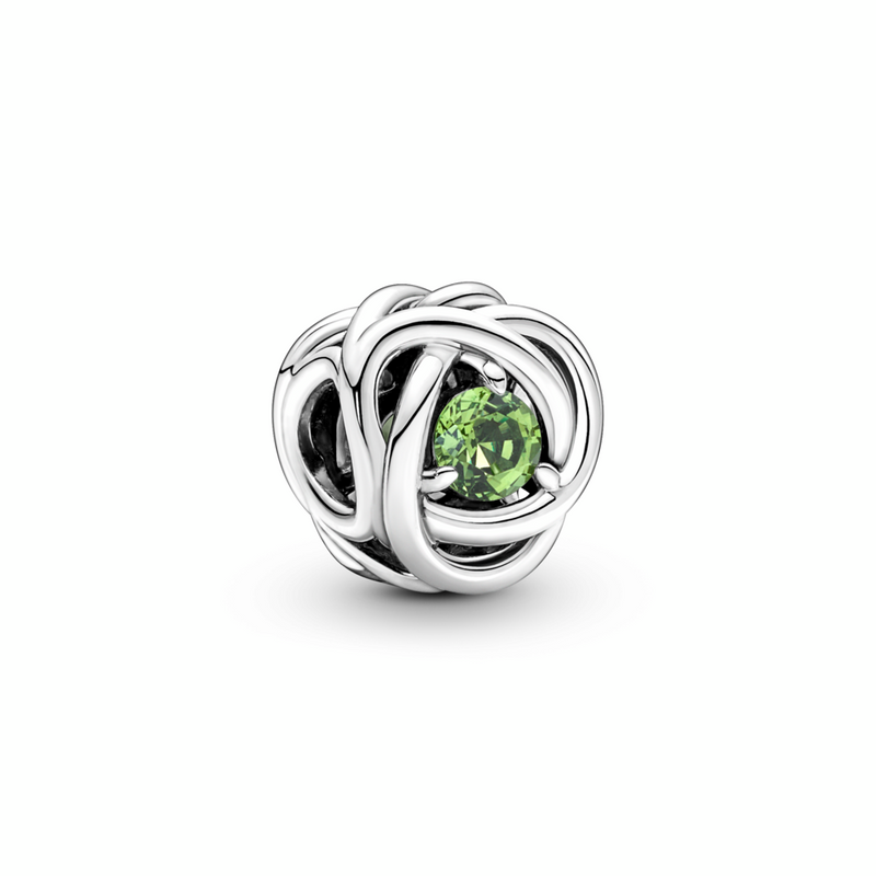 BRAIDED OPENWORK SIL CHARM - AUGUST BIRTHSTONE