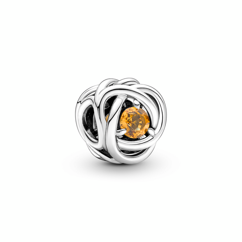 BRAIDED OPENWORK SIL CHARM - NOVEMBER BIRTHSTONE