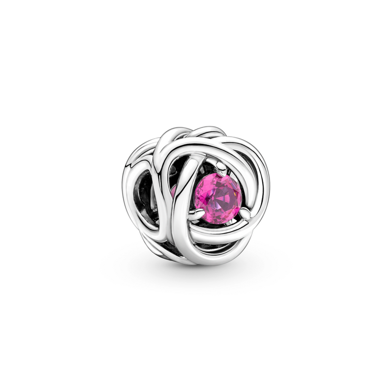 BRAIDED OPENWORK SIL CHARM - OCTOBER BIRTHSTONE