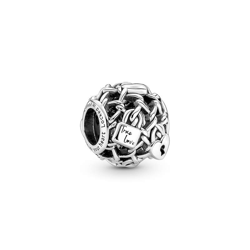 OPENWORK CHAIN LINK PADLOCK CHARM