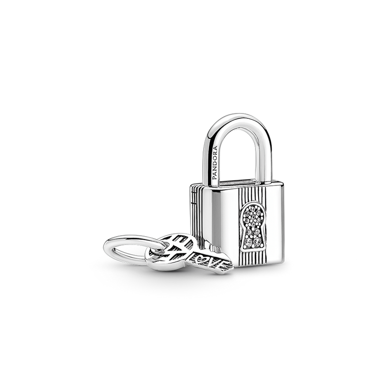 PADLOCK & KEY DANGLE CHARM