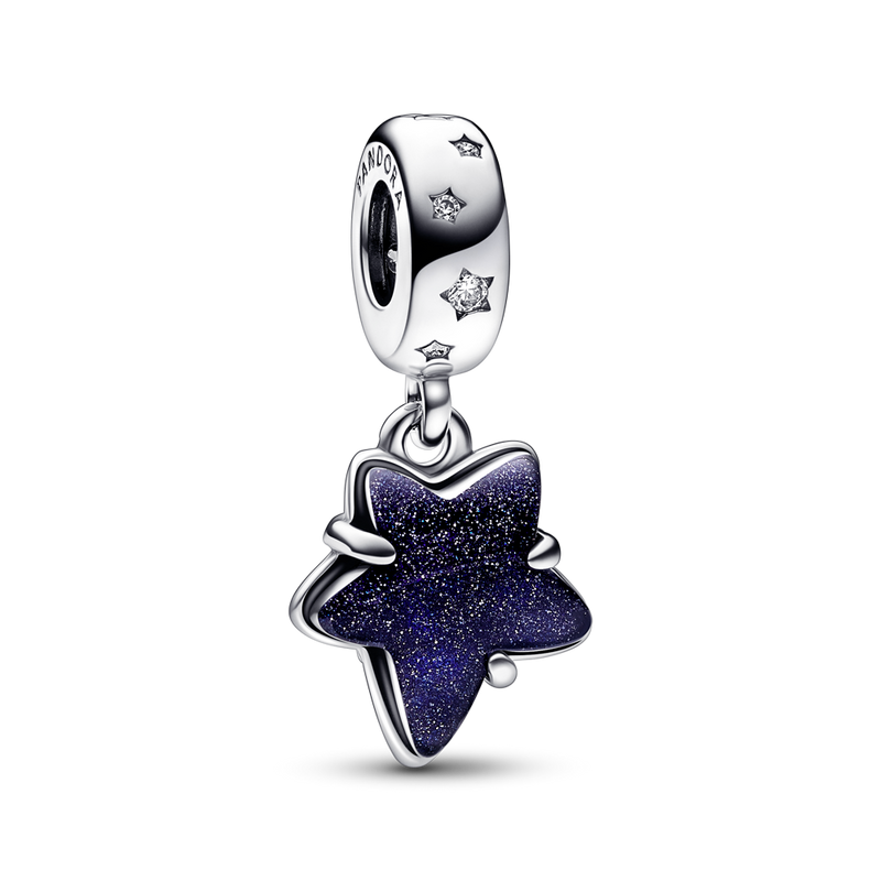 CELESTIAL GALAXY STAR MURANO DANGLE CHARM