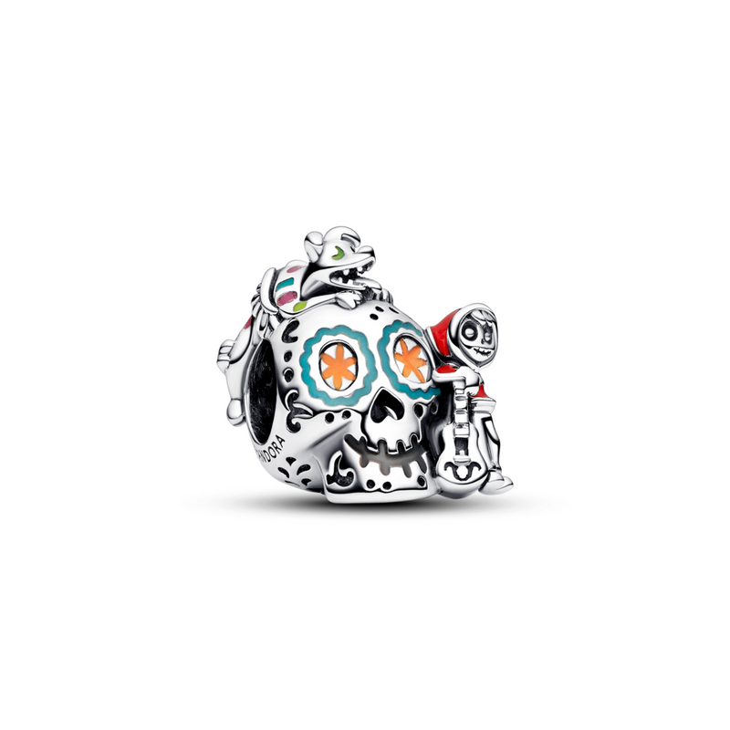 DISNEY PIXAR COCO MIGUEL & DANTE SKULL GLOW-IN-THE-DARK CHARM