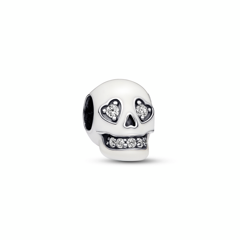 GLOW-IN-THE-DARK SPARKLING SKULL CHARM