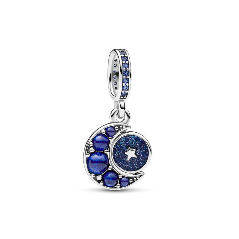 Sparkling Moon Spinning Dangle Charm