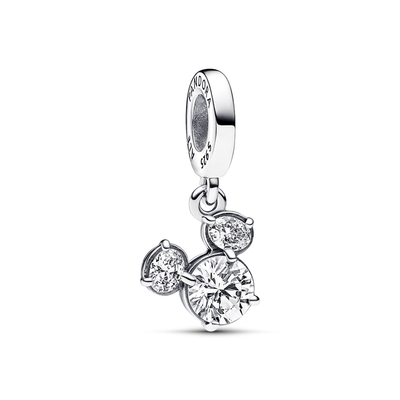Disney Mickey Mouse Sparkling Head Silhouette Dangle Charm