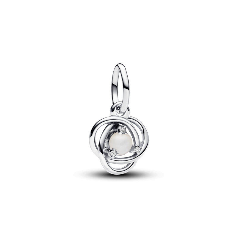 June Birthstone Eternity Circle Dangle Charm
