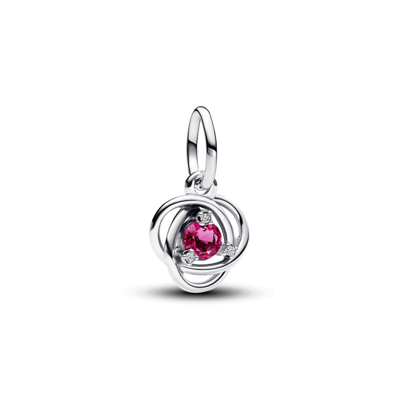 October Birthstone Eternity Circle Dangle Charm