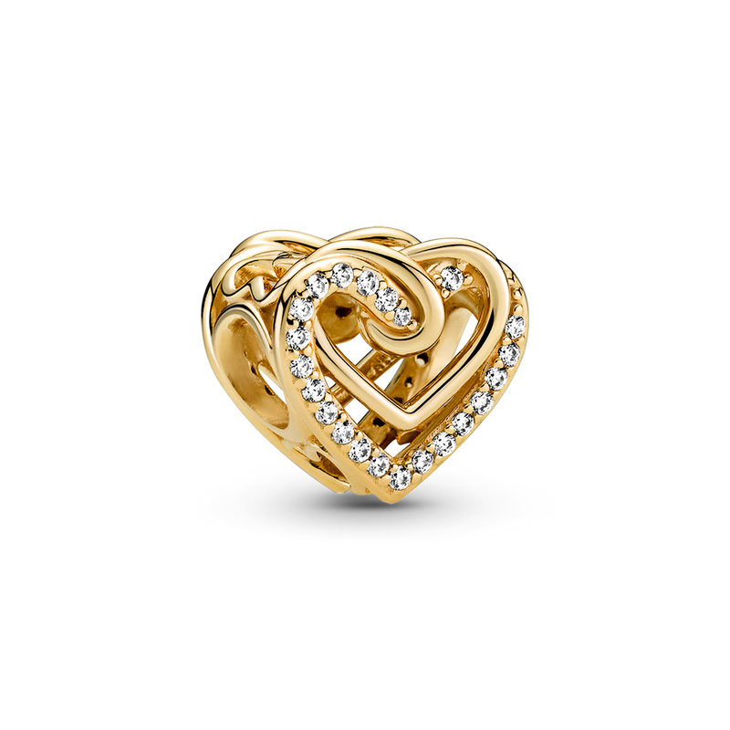 SPARKLING ENTWINED HEARTS CHARM