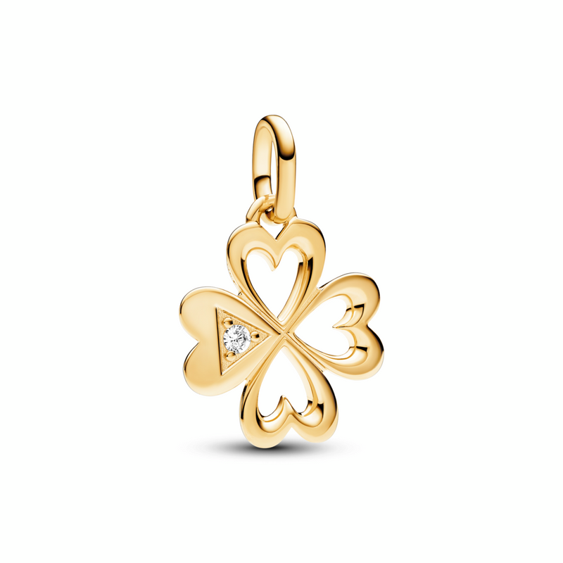 PANDORA ME HEART FOUR-LEAF CLOVER MEDALLION CHARM