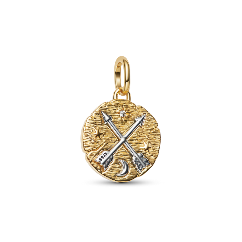Crossing Arrows Medallion Charm