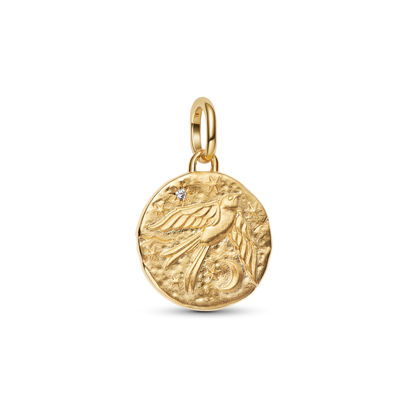 Swallow Medallion Charm